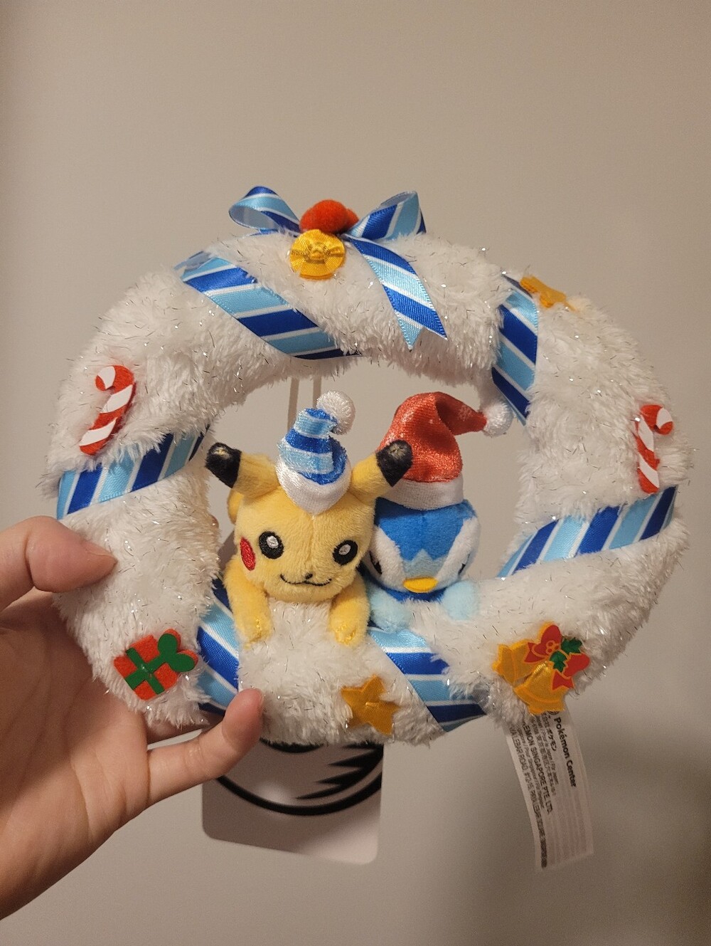 Pokemon Undersea Holiday Wreath Pikachu Piplup Plush